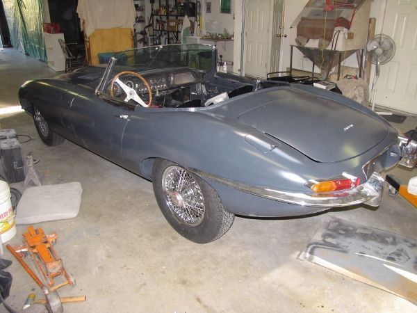 1964 Burgundy Jaguar E-Type Convertible