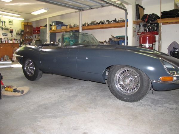 1964 Burgundy Jaguar E-Type Convertible