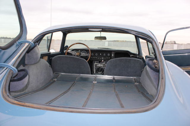 1964 light blue Jaguar E-Type Coupe