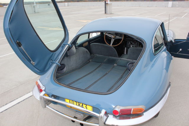 1964 light blue Jaguar E-Type Coupe