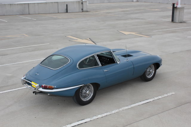 1964 light blue Jaguar E-Type Coupe