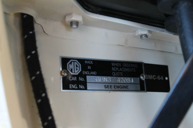 1964 Old English White MG MGB Roadster