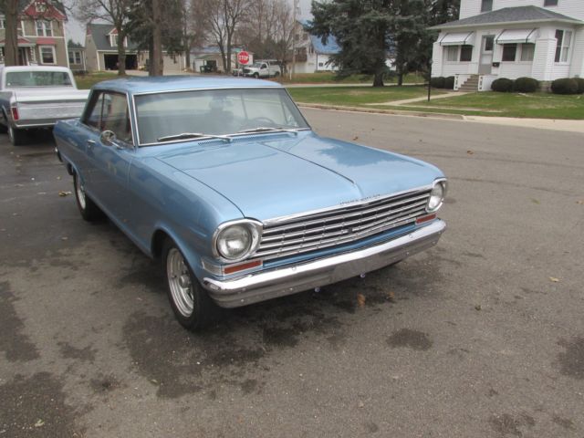 1964 SILVER BLUE Chevrolet Nova Coupe