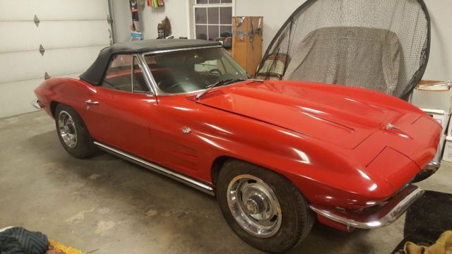 1964 Red Chevrolet Corvette Convertible