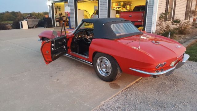 1964 Red Chevrolet Corvette Convertible