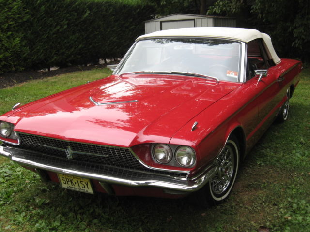 1966 Red Ford Thunderbird Convertible