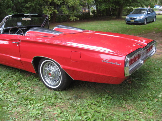 1966 Red Ford Thunderbird Convertible