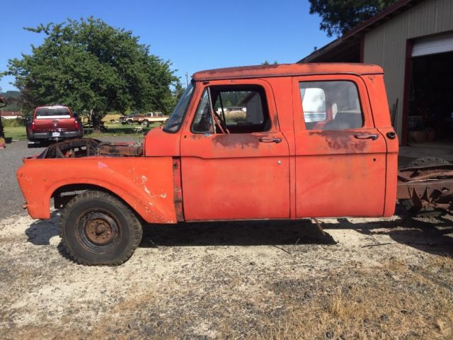 1966 Red Ford F-250 Extended Crew Cab Pickup