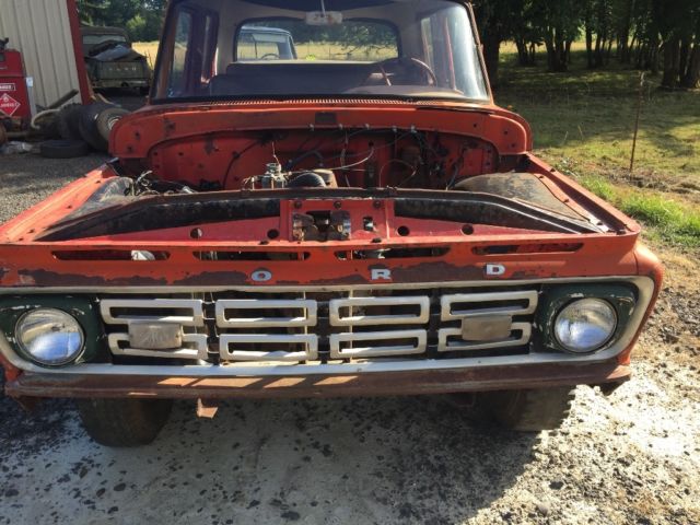 1966 Red Ford F-250 Extended Crew Cab Pickup