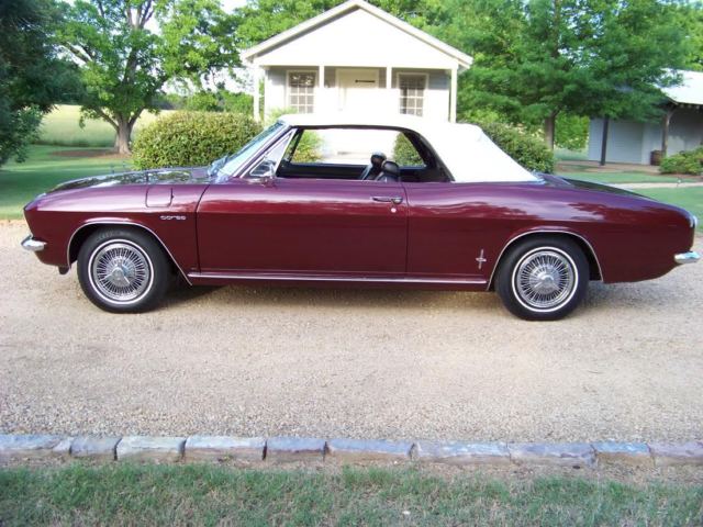 1965 Burgundy Chevrolet Corvair Convertible