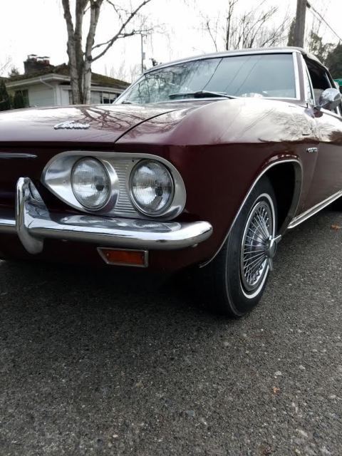 1965 Burgundy Chevrolet Corvair Convertible