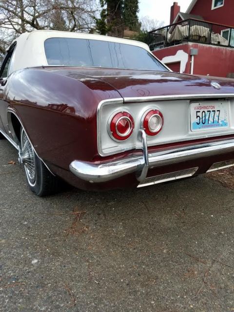 1965 Burgundy Chevrolet Corvair Convertible