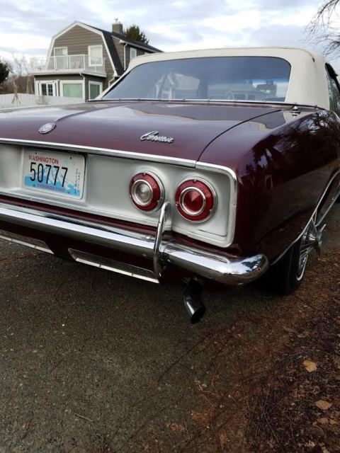 1965 Burgundy Chevrolet Corvair Convertible