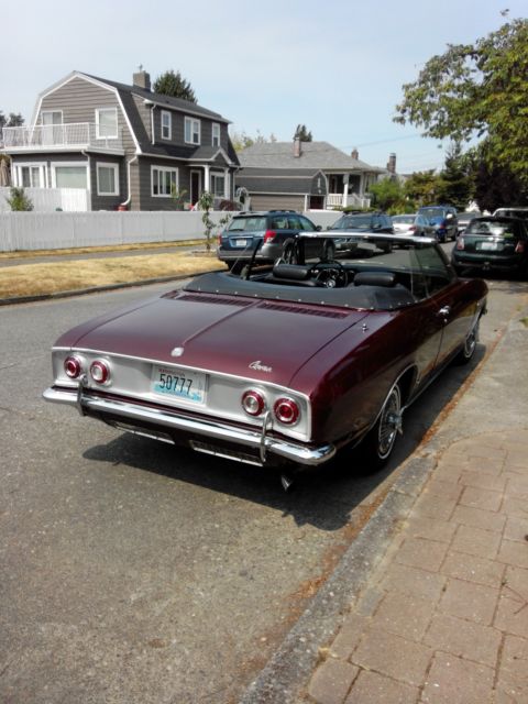 1965 Burgundy Chevrolet Corvair Convertible