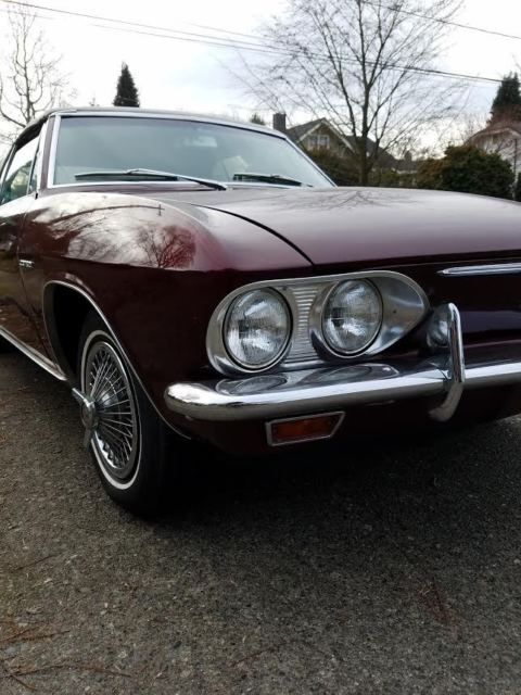 1965 Burgundy Chevrolet Corvair Convertible