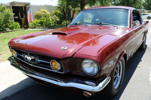 1965 Burgundy Ford Mustang Fastback