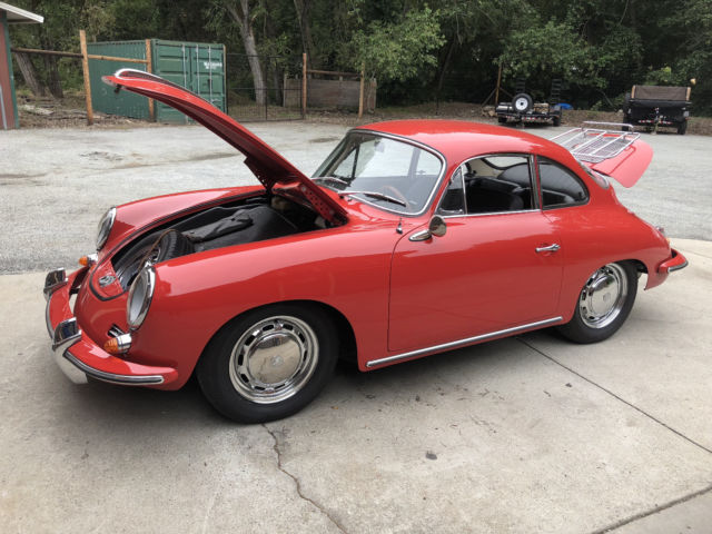 1965 Red Porsche 356 Coupe