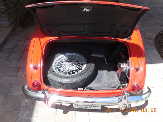 1965 Red Austin Healey 3000 Convertible