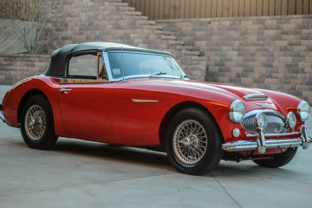 1965 Red Austin Healey 3000 BJ8 Mark III Convertible