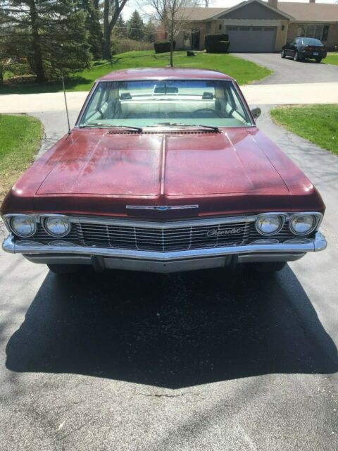 1965 Burgundy Chevrolet Bel Air/150/210 POST CAR