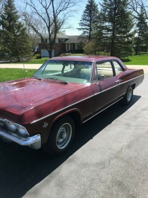 1965 Burgundy Chevrolet Bel Air/150/210 POST CAR