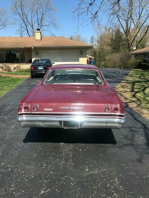 1965 Burgundy Chevrolet Bel Air/150/210 POST CAR