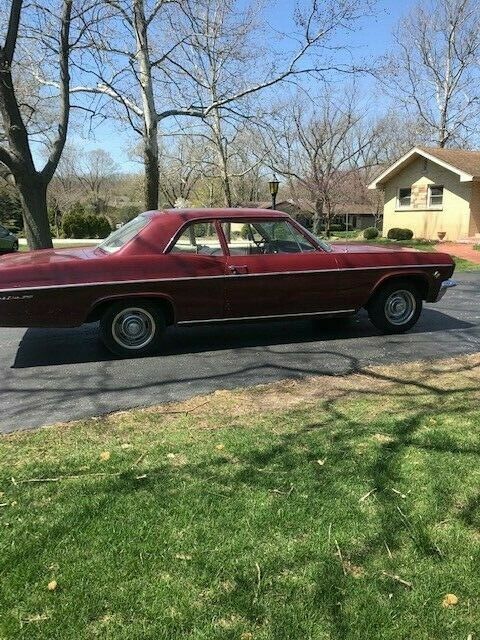1965 Burgundy Chevrolet Bel Air/150/210 POST CAR
