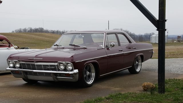 1965 Burgundy Chevrolet Bel Air/150/210 Sedan