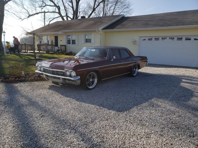 1965 Burgundy Chevrolet Bel Air/150/210 Sedan