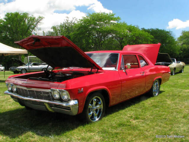 1965 Red Chevrolet Bel Air/150/210 Sedan