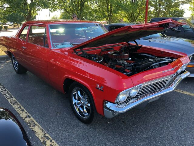 1965 Red Chevrolet Bel Air/150/210 Sedan