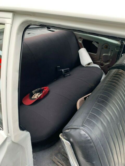 1965 White Chevrolet Biscayne Coupe