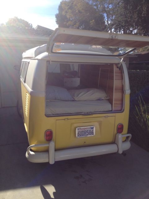1965 Yellow Volkswagen Bus/Vanagon Van Camper