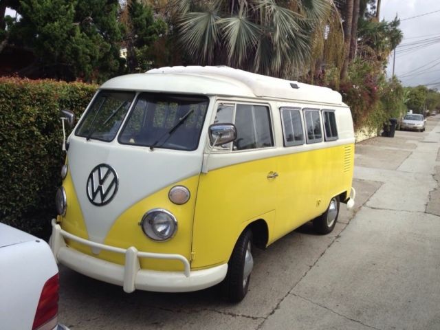 1965 Yellow Volkswagen Bus/Vanagon Van Camper
