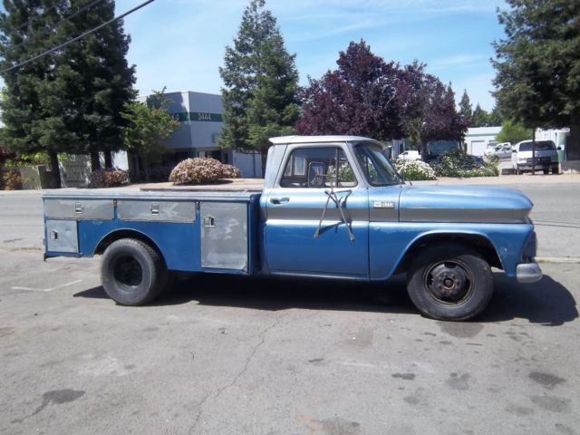 1965 Blue and Silver Chevrolet C/K Pickup 3500 Truck