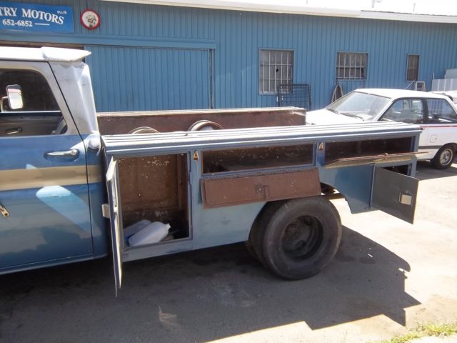 1965 Blue and Silver Chevrolet C/K Pickup 3500 Truck