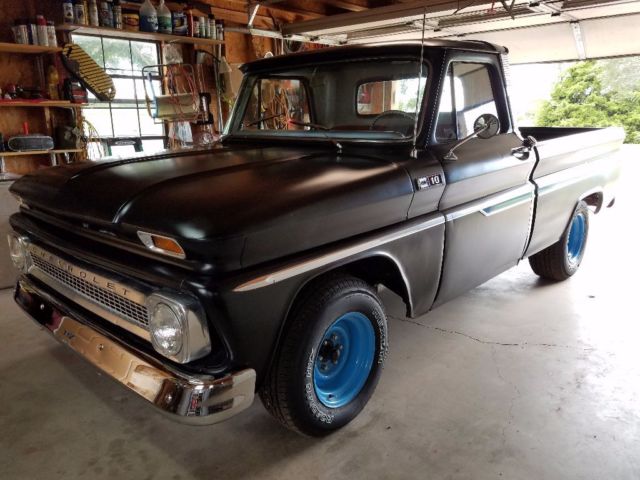 1965 Black Chevrolet C-10 short Fleetside PU