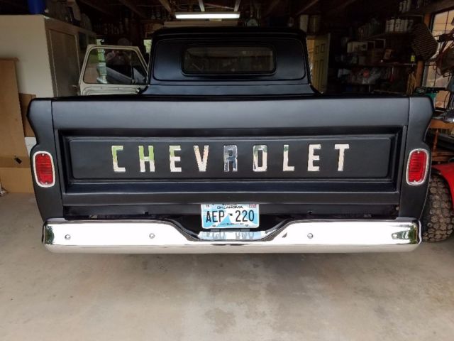 1965 Black Chevrolet C-10 short Fleetside PU