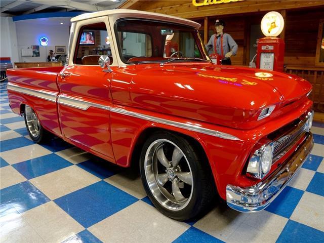 1965 Red Chevrolet C10 Big Window --