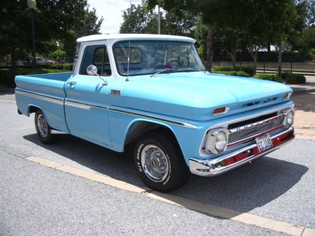 1965 Blue Turquoise and white Chevrolet C-10