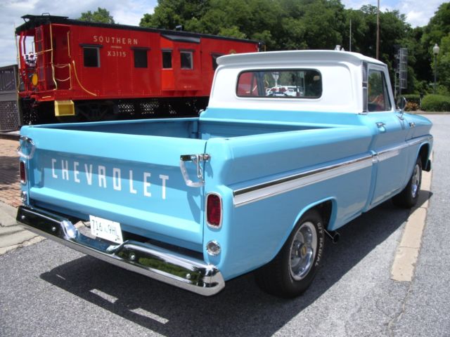 1965 Blue Turquoise and white Chevrolet C-10