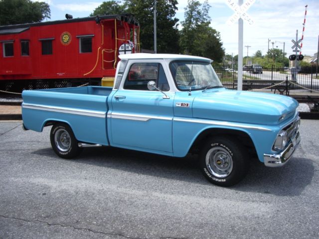 1965 Blue Turquoise and white Chevrolet C-10
