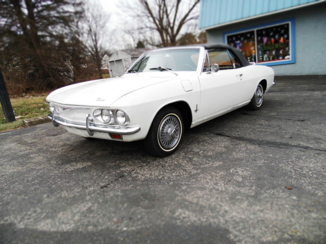 1965 White Chevrolet Corvair Convertible