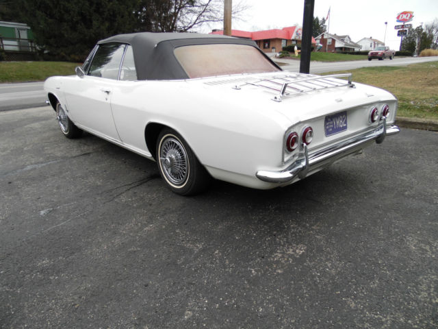 1965 White Chevrolet Corvair Convertible