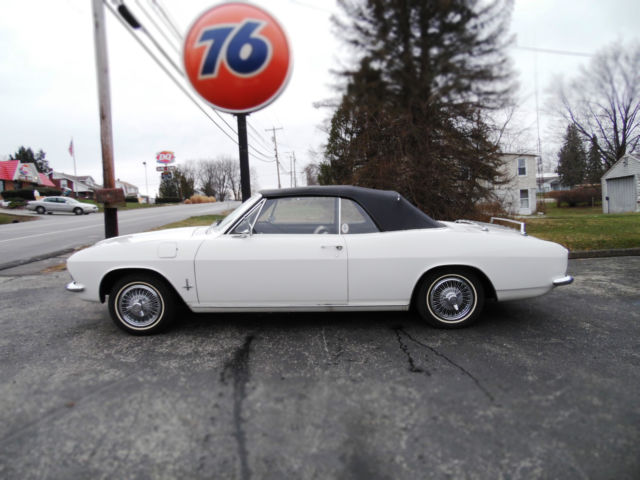 1965 White Chevrolet Corvair Convertible
