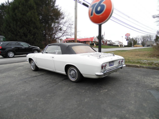 1965 White Chevrolet Corvair Convertible