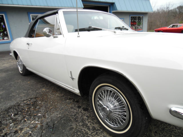 1965 White Chevrolet Corvair Convertible