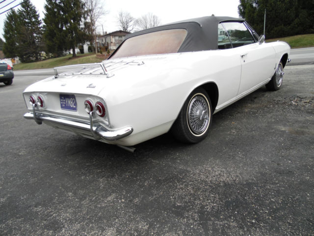 1965 White Chevrolet Corvair Convertible