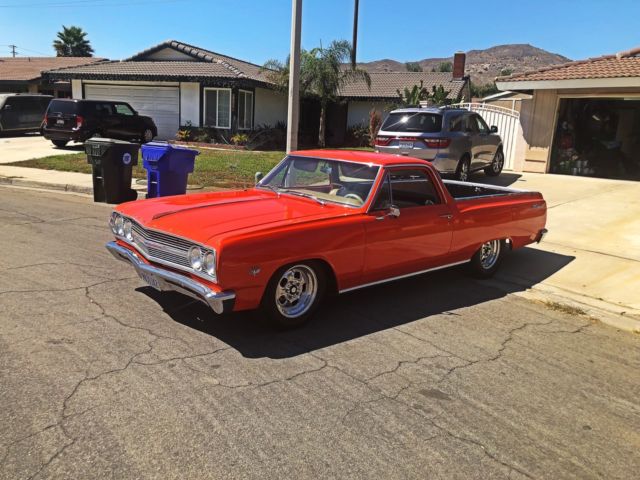 1965 Orange Chevrolet El Camino Crew Cab Pickup
