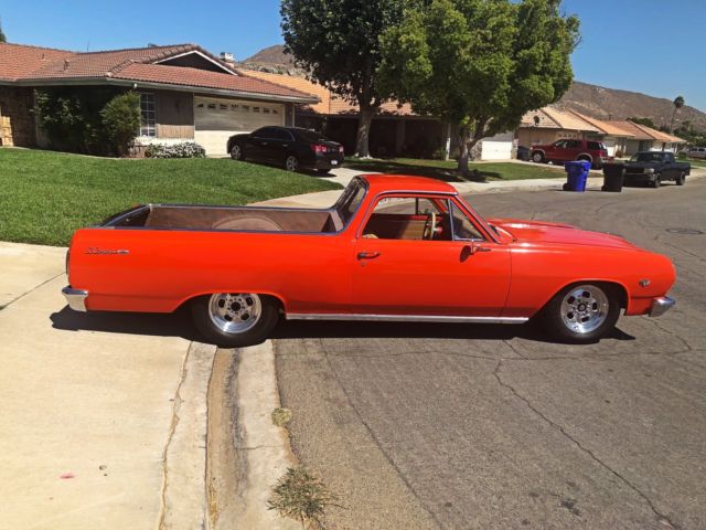 1965 Orange Chevrolet El Camino Crew Cab Pickup